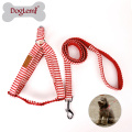 DogLemi Nature Canvas Stripe Design Correa de nylon Material Pet Leash Set Cachorro Cat Dog Harness